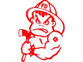  Fire Department Tough Guy Decal Proportional