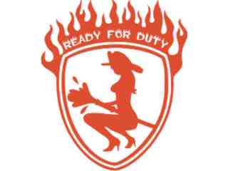  Fire Ready For Duty Decal Proportional