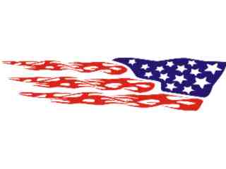  Flag American Tribal Flame_ C L 1 Decal Proportional