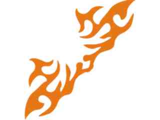  Flames Tribal Style_ 0 0 5 Decal Proportional
