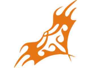  Flames Tribal Style_ 0 4 4 Decal Proportional
