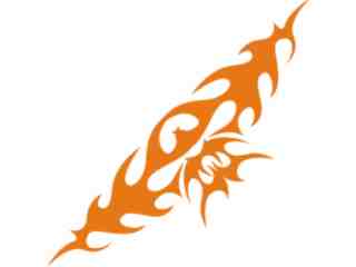  Flames Tribal Style_ 0 6 4 Decal Proportional