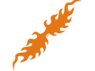  Flames Tribal Style_ 0 9 0 Decal Proportional