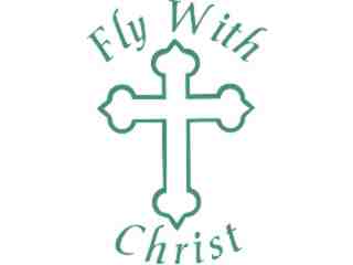  Fly With Christ Cross Decal Proportional