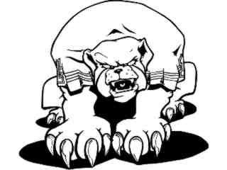  Football Bulldog Stance 2_ M B 1 Decal Proportional