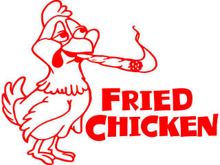  Fried Chicken Weed Decal Proportional