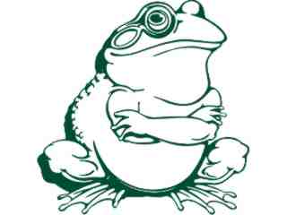  Frog Arms Crossed Decal Proportional