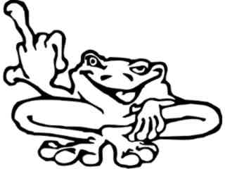  Frog Flicking Finger Decal Proportional