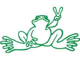  Frog Peace 1 Decal Proportional