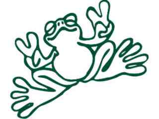  Frog Peace 2 Decal Proportional