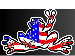  Frog Peace U S A_ C L 1 Decal Proportional