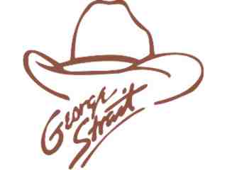  George Strait Cowboy Hat Decal Proportional