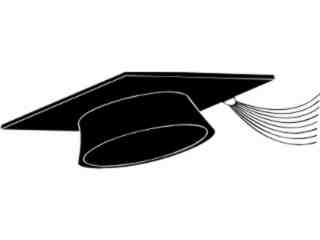  Graduation Cap Decal Proportional