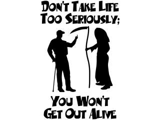  Grim Reaper Serious Life Decal Proportional