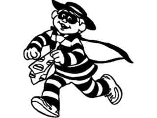  Hamburgler Mc Donalds Decal Proportional