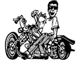  Harley Motorcycle Man_ D T L Decal Proportional