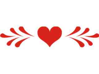  Heart Design Simple Decal Proportional