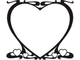  Heart Frame Decal Proportional