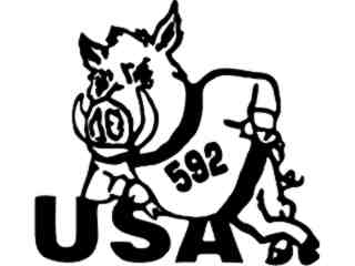  Hog U S A Decal Proportional