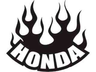  Honda Flame Up Decal Proportional