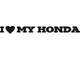  Honda Heart Love Decal Proportional