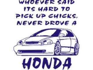  Honda Pick Up Chicks Decal Proportional