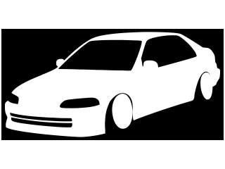  Honda Sedan Sillhouette_ I N V Decal Proportional