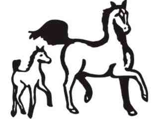  Horse And Pony_ C U 1 Decal Proportional