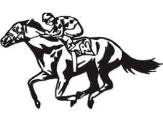  Horse Jockey Racing Checker_ C U 1 Decal Proportional