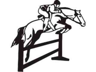  Horse Jumping_ C U 1 Decal Proportional