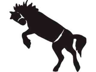  Horse Simple Silhouette 3_ C U 1 Decal Proportional
