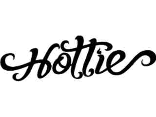  Hottie Word Decal Proportional