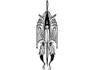  Indian Feather Tribal_ 2 2 8_ V A 1 Decal Proportional