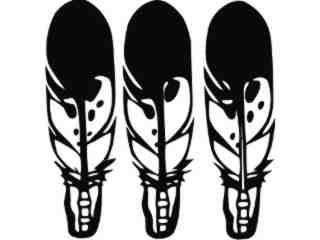  Indian Feathers 3 Decal Proportional