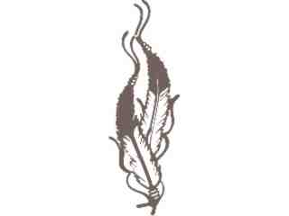  Indian Feathers Intertwined Decal Proportional