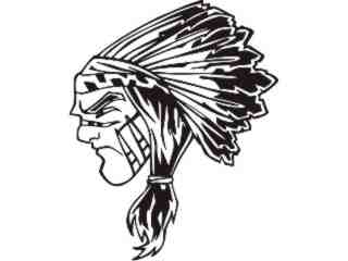  Indian Headdress Decal Proportional