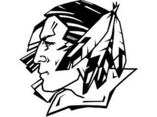  Indian Man Decal Proportional