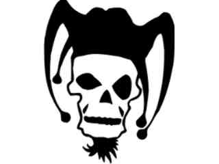  Jester Joker Skull Decal Proportional