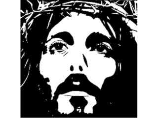  Jesus Looking Up_ I N V Decal Proportional