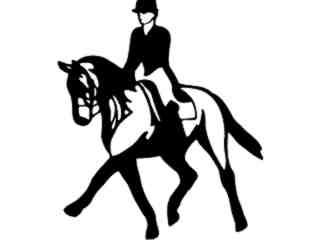  Jockey Horse Elegant Girl Decal Proportional