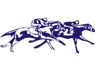  Jockeys Horse Racing Full Speed Decal Proportional