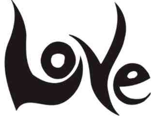  Love Word Decal Proportional