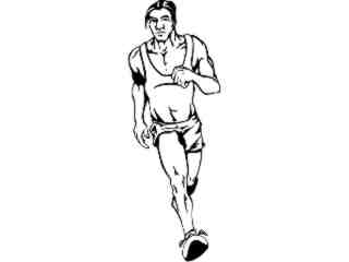  Marathon Runner_ M B 1 Decal Proportional