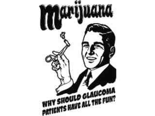  Marijuana Weed Glaucoma Decal Proportional