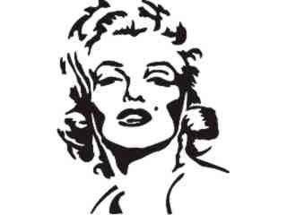  Marilyn Monroe 1 Decal Proportional