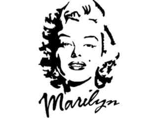  Marilyn Monroe 4 Decal Proportional