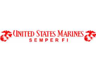  Marines Banner 1 Decal Proportional