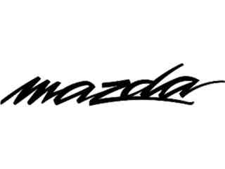  Mazda Word Decal Proportional