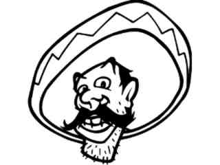  Mexican Man_ M B 1 Decal Proportional