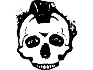  Mohawk Skull Decal Proportional